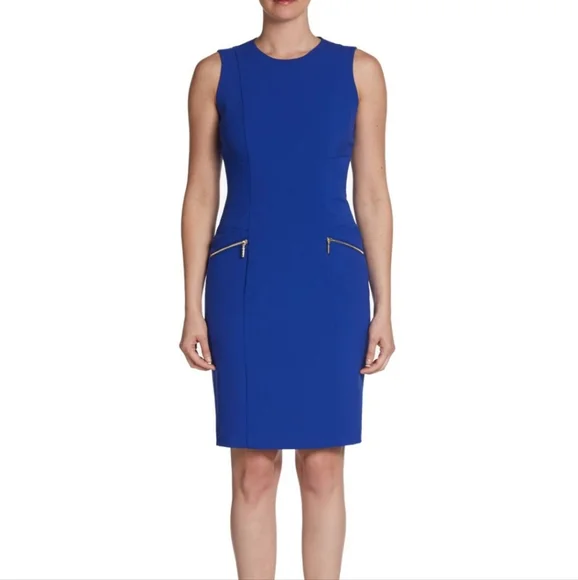 calvin klein royal blue sheath dress Women's Calvin Klein Royal Blue Sheath Dress